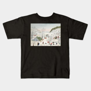 grandma moses - Catching the Thanksgiving Turkey Kids T-Shirt